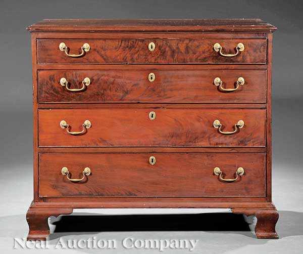 Appraisal: An American Chippendale Walnut Chest of Drawers th c Philadelphia