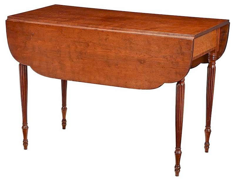 Appraisal: American Federal Breakfast Table early th century cherry top with