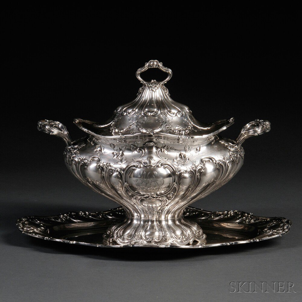 Appraisal: Gorham Sterling Silver Covered Tureen and Undertray Providence Rhode Island