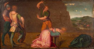 Appraisal: Florentine School circa The Martyrdom of St Barbara oil on