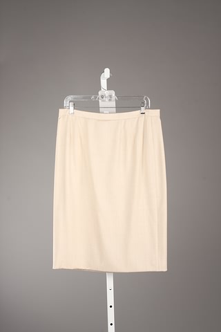 Appraisal: Andr Laug camel color cashmere silk skirt with fine Glen-plaid