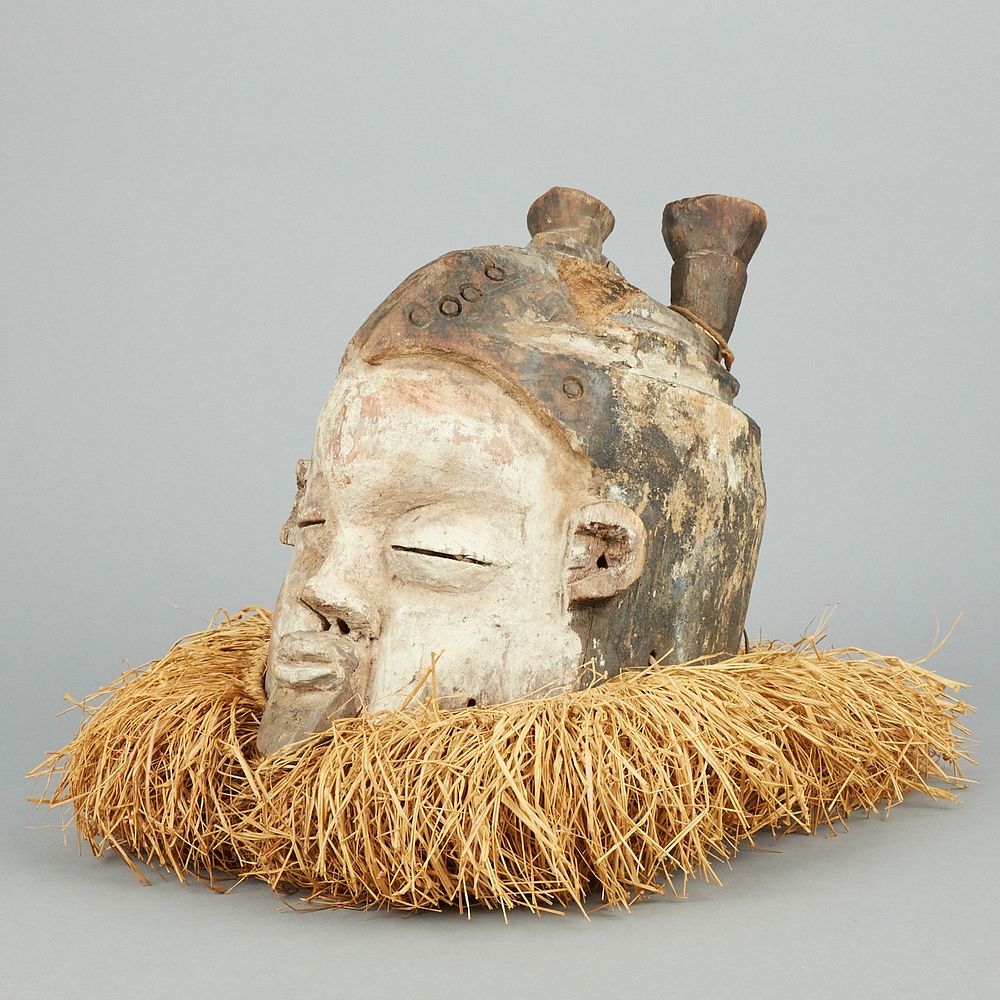 Appraisal: Suku Hemba African Helmet Mask Suku Hemba helmet mask Democratic