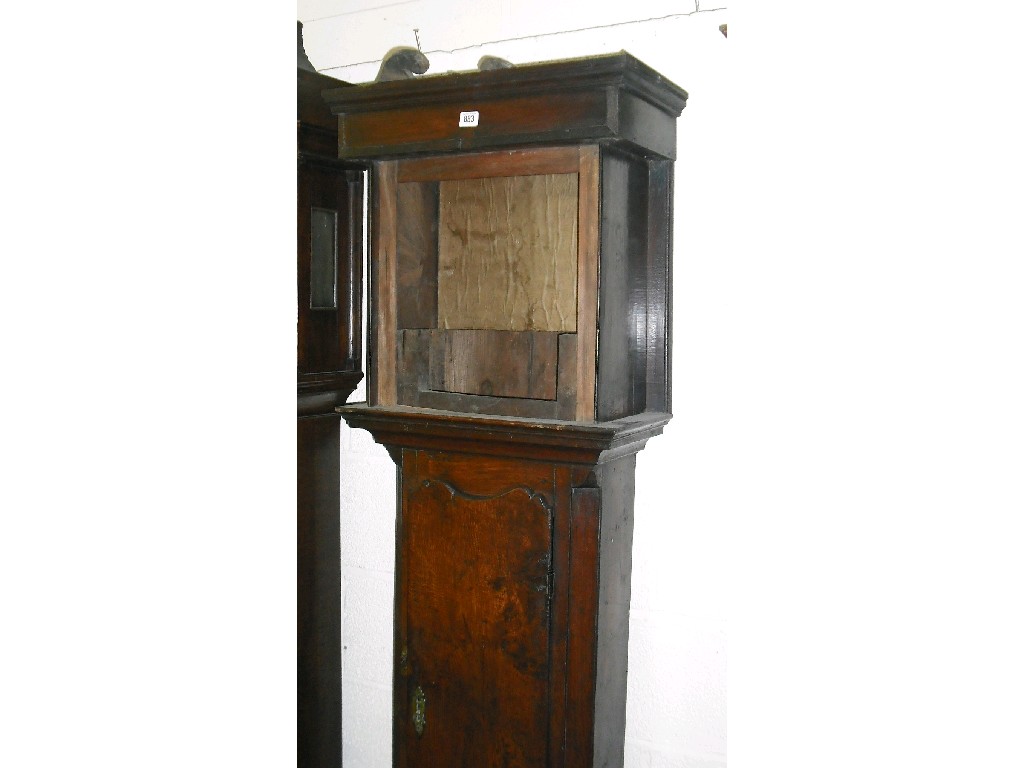 Appraisal: Oak eight day longcase clock the square painted dial signed