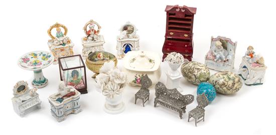 Appraisal: Sale Lot A Collection of Miniature Porcelain Boxes together with