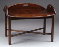 Appraisal: MAHOGANY CHIPPENDALE STYLE BUTLER S TABLE One piece table has