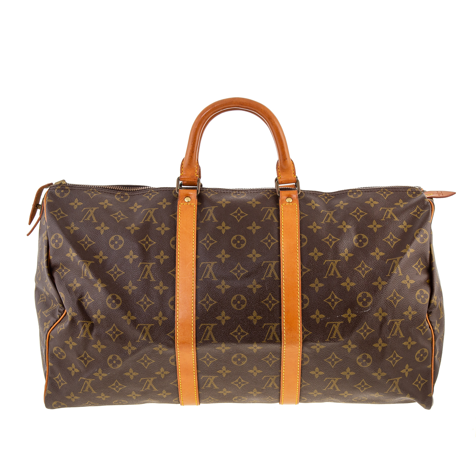 Appraisal: A LOUIS VUITTON MONOGRAM KEEPALL A brown and tan Monogram