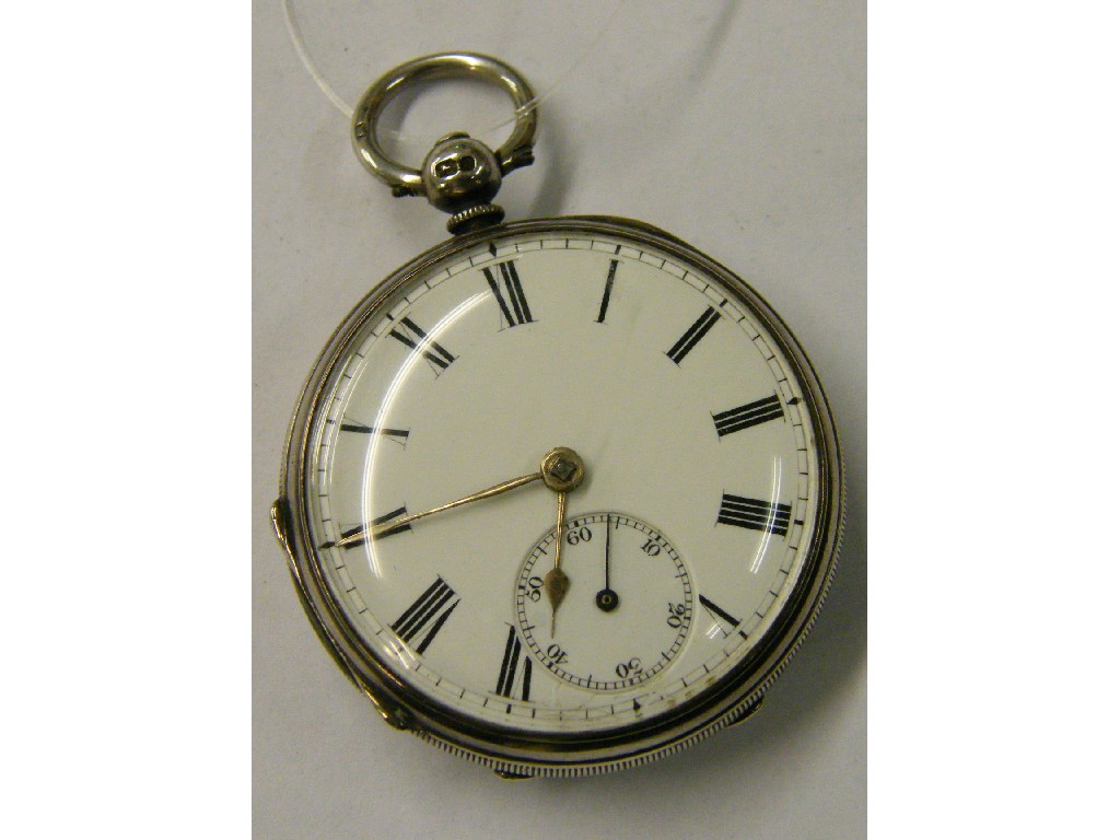 Appraisal: English silver lever fusee pocket watch hallmarked London the movement