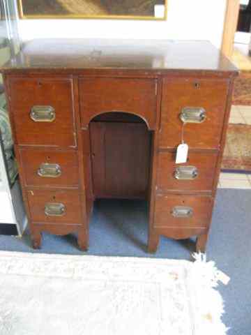 Appraisal: Period English Desk two deep drawers each above two regular