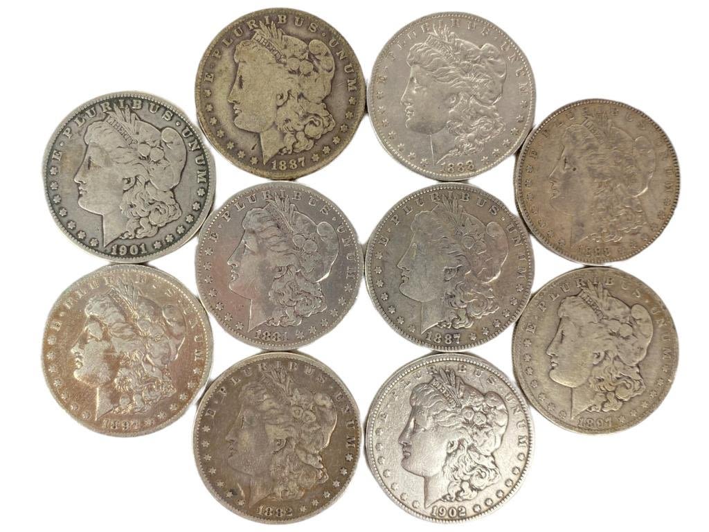 Appraisal: Morgan Silver Dollars B Please see photos for details