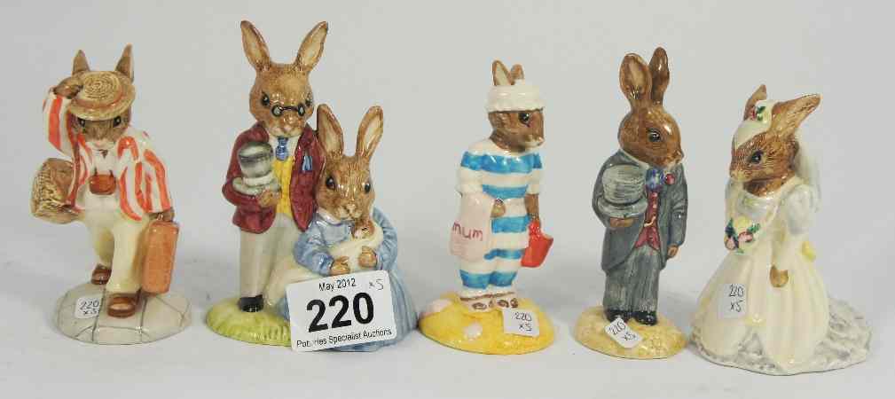 Appraisal: Royal Doulton Bunnykins Father Mother and Victoria DB Groom DB