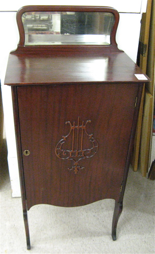 Appraisal: LATE VICTORIAN MAHOGANY MUSIC CABINET Mechanics' Furniture Co Rockford Illinois