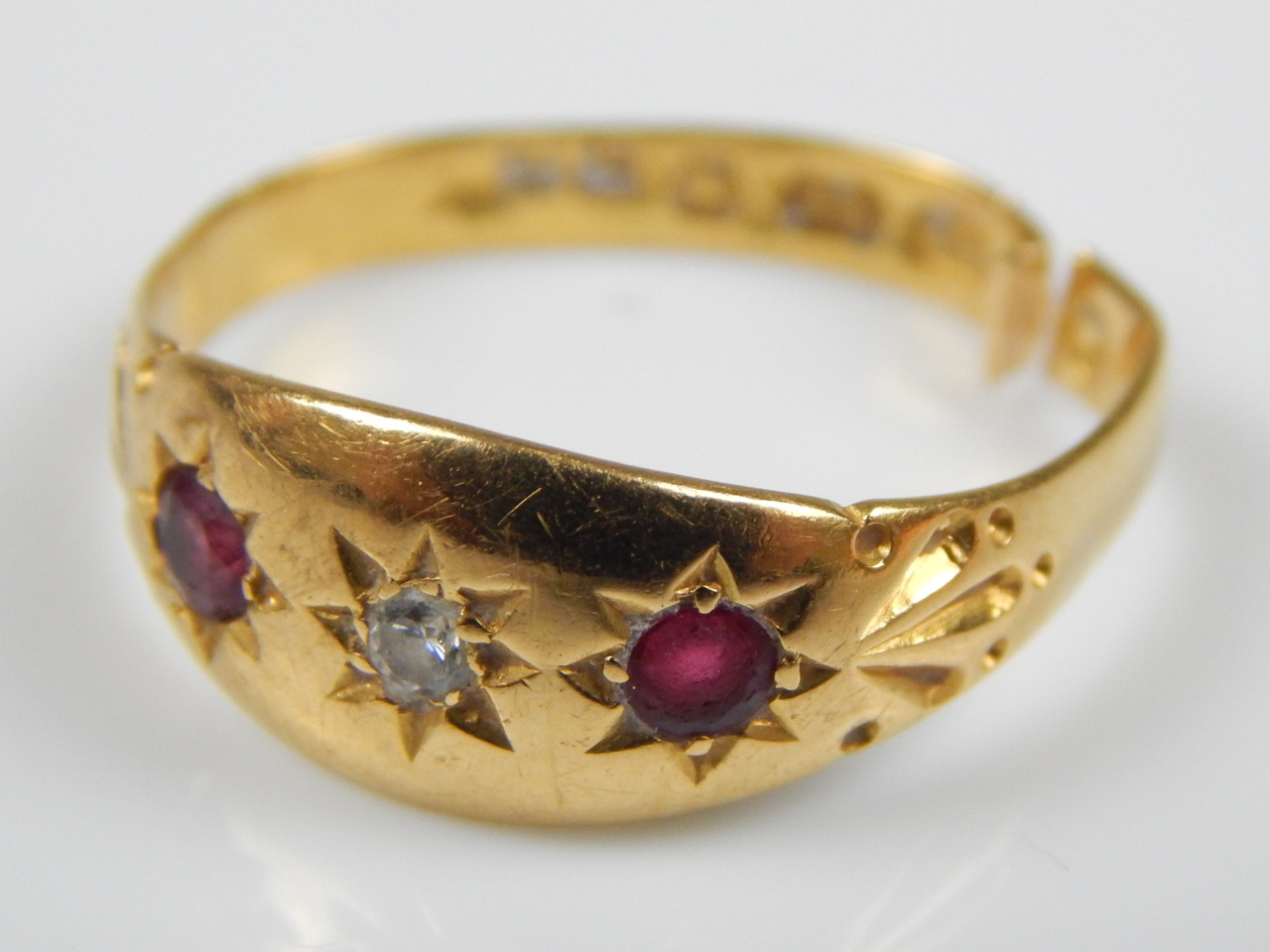 Appraisal: A ct gold dress ring converted from a wedding band