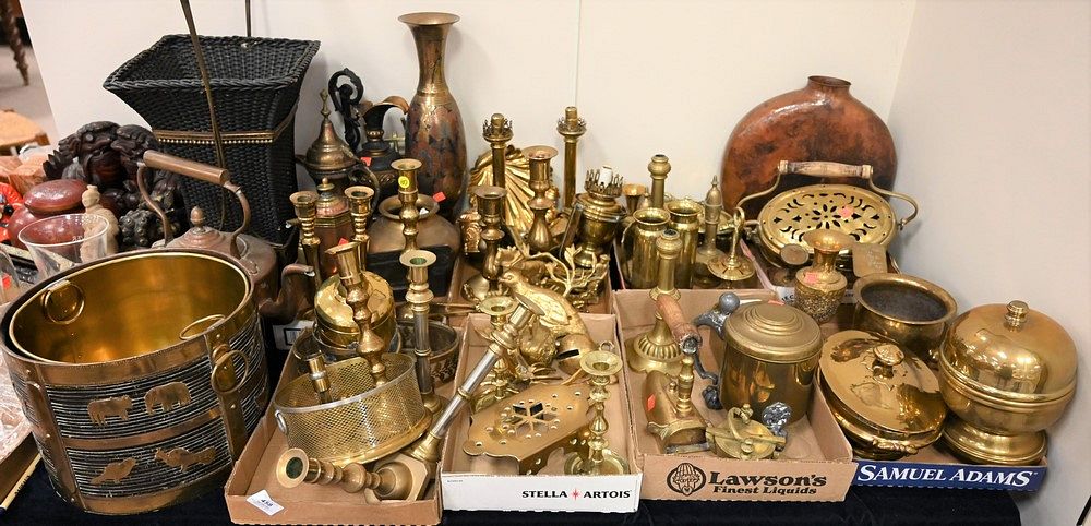 Appraisal: Eight Box Lots of Small Brass Items to include a