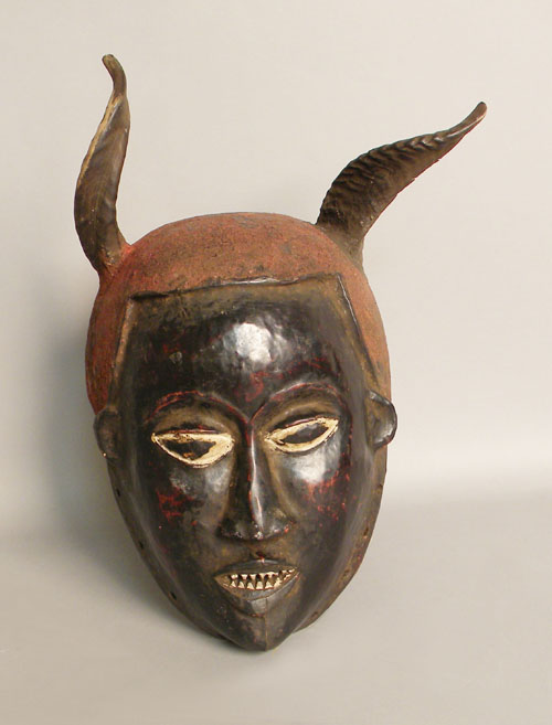 Appraisal: Carved African helmet mask h