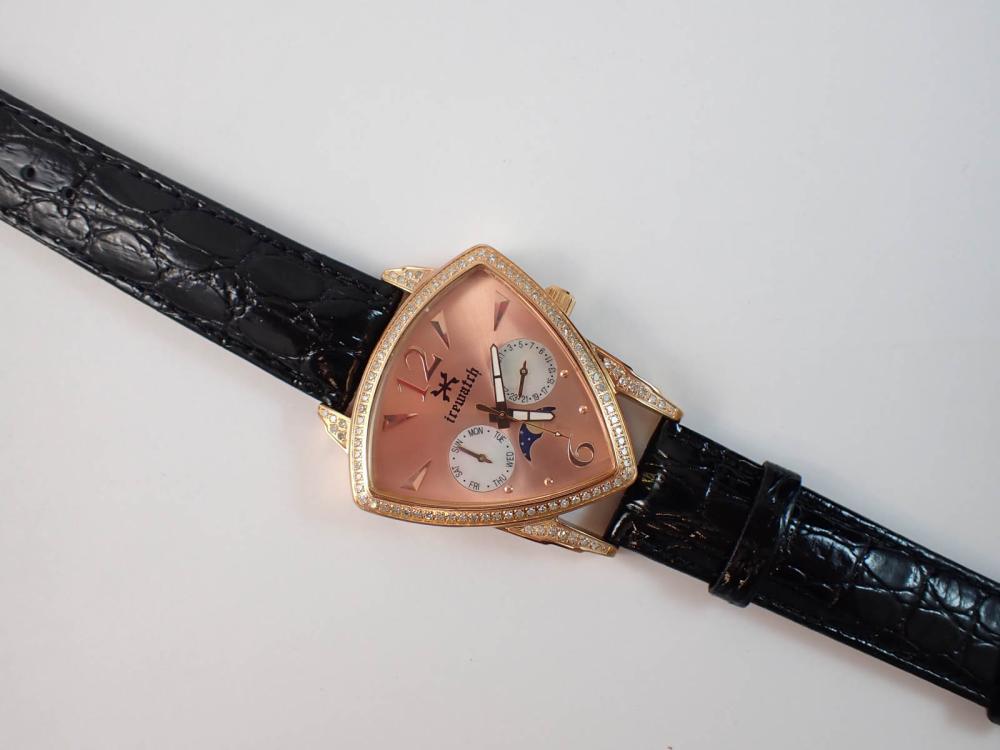 Appraisal: ICE WATCH WRIST WATCH having a triangular shape rose gold