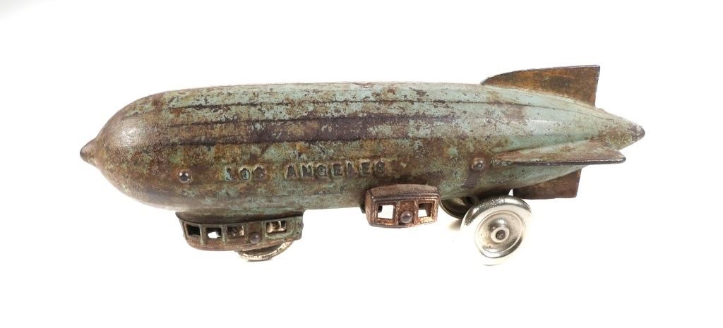 Appraisal: Cast iron Los Angeles zeppelin toy Possibly Dent or Kenton