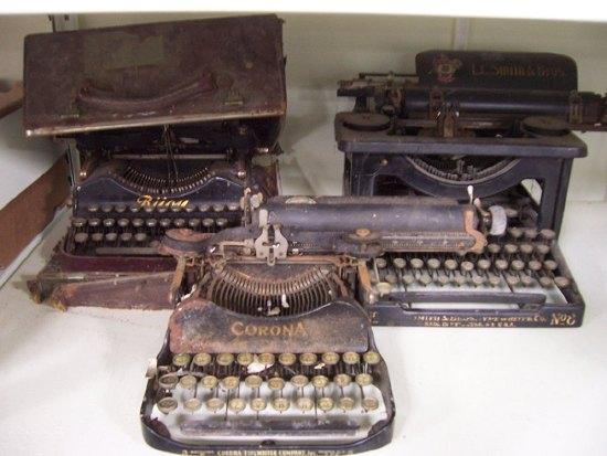 Appraisal: A typewriter by L C Smith Bros another by Corona