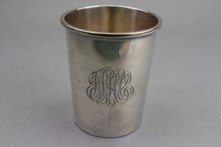 Appraisal: Antique Monogrammed Sterling Silver Cup Antique Monogrammed Sterling Silver Cup