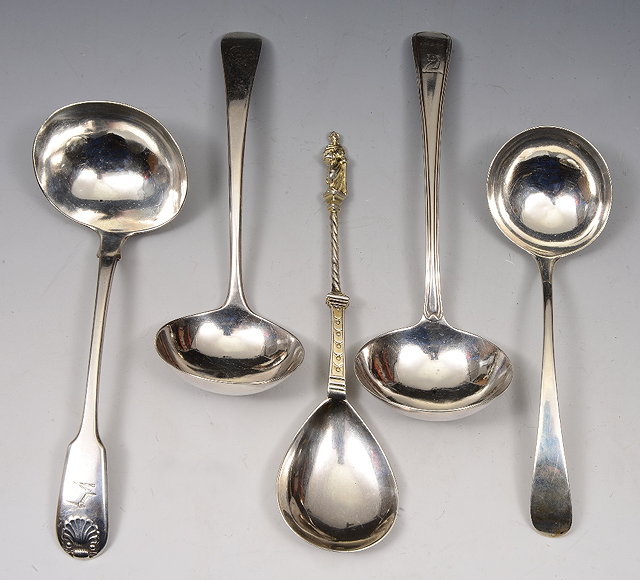 Appraisal: A SILVER VICTORIAN APOSTLE SPOON with a pear shaped bowl