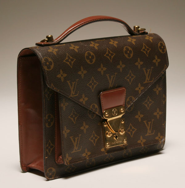 Appraisal: Vintage Louis Vuitton Monogram Monceau handbag purse in box including