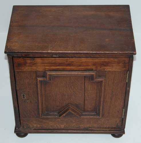 Appraisal: Artist th Century English Title Oak -Drawer Spice Chest with