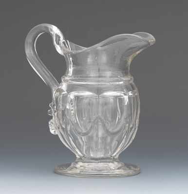 Appraisal: A Flint Glass Pitcher ca Clear mold blown glass with