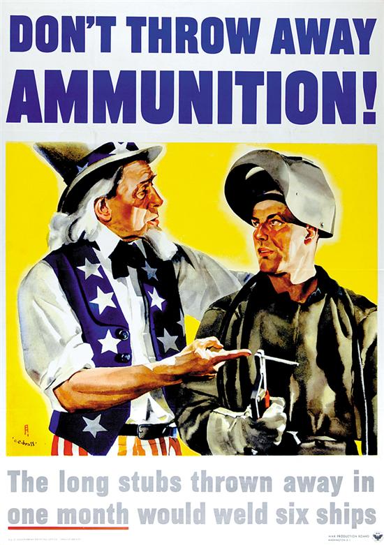 Appraisal: American WWII propaganda posters circa - YOU HELP SOMEONE YOU