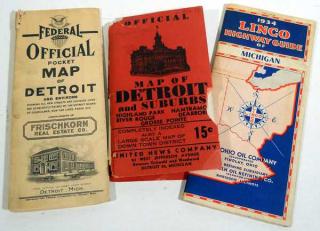 Appraisal: pc Michigan VINTAGE AUTO MAPS Details This lot consists of