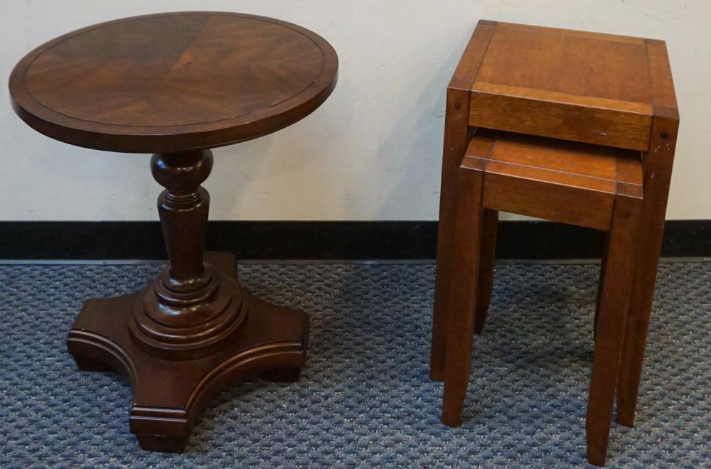 Appraisal: Bassett Round Table and Two Nesting Fruitwood Tables Nesting tables