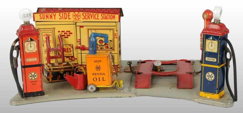 Appraisal: Pressed Steel Gibbs Toy Gas Station Description American All tin