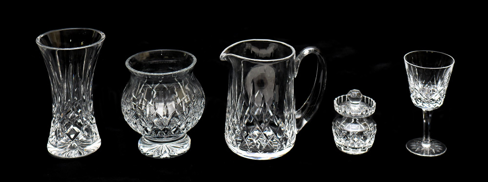 Appraisal: PIECE WATERFORD CRYSTAL pieces total Waterford to include Lismore claret