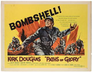 Appraisal: Paths of Glory United Artists Half sheet x Style B