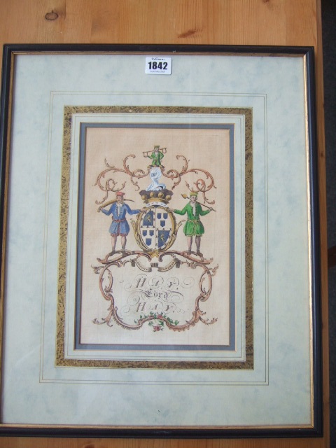 Appraisal: A group of seven including a hand coloured engraving of