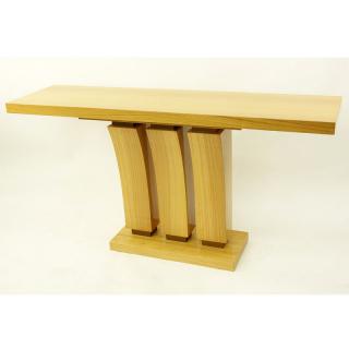 Appraisal: Modern Art Deco Style Satinwood Console Table Minor Rubbing and