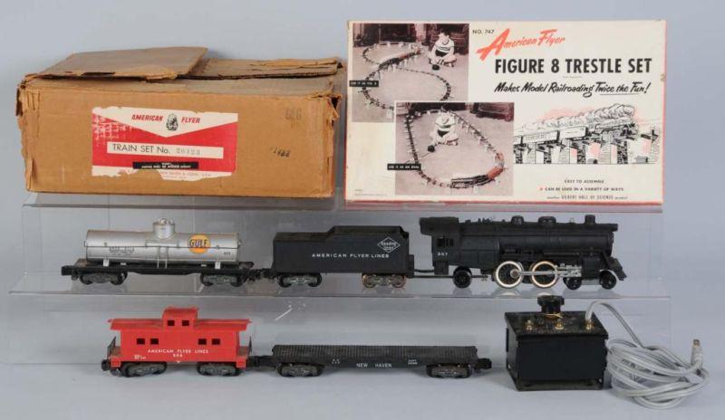 Appraisal: American Flyer No S-Gauge Freight in OB Description Post-war Includes