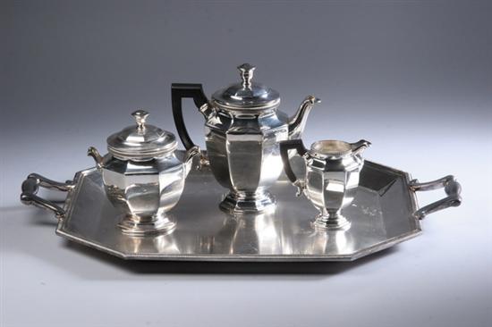 Appraisal: FOUR-PIECE CHRISTOFLE FRANCE SILVER PLATED COFFEE SERVICE Colbert pattern Including