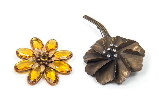 Appraisal: Sale Lot A Pair of Brooches consisting of one Armani