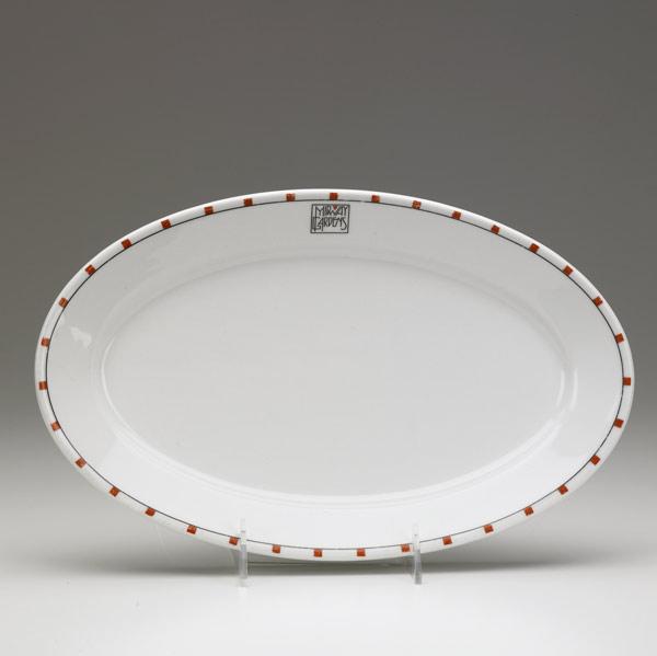 Appraisal: FRANK LLOYD WRIGHT MIDWAY GARDENS Oval china plate by Bauscher