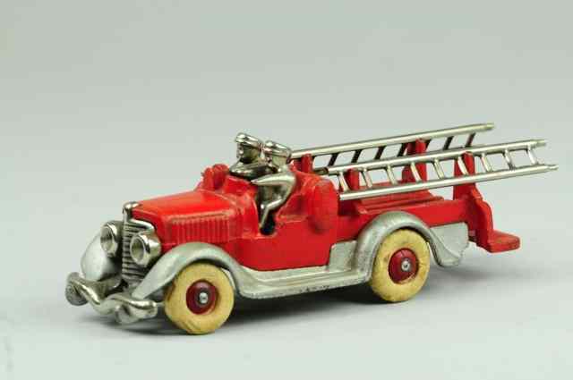 Appraisal: HUBLEY LADDER FIRE TRUCK C 's cast iron open bench