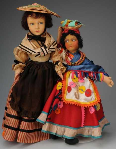 Appraisal: Lot of Cloth Dolls in Folk Costumes Description Ca s