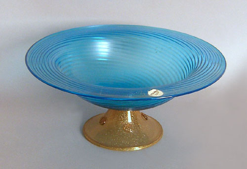 Appraisal: Steuben style centerpiece bowl h x dia