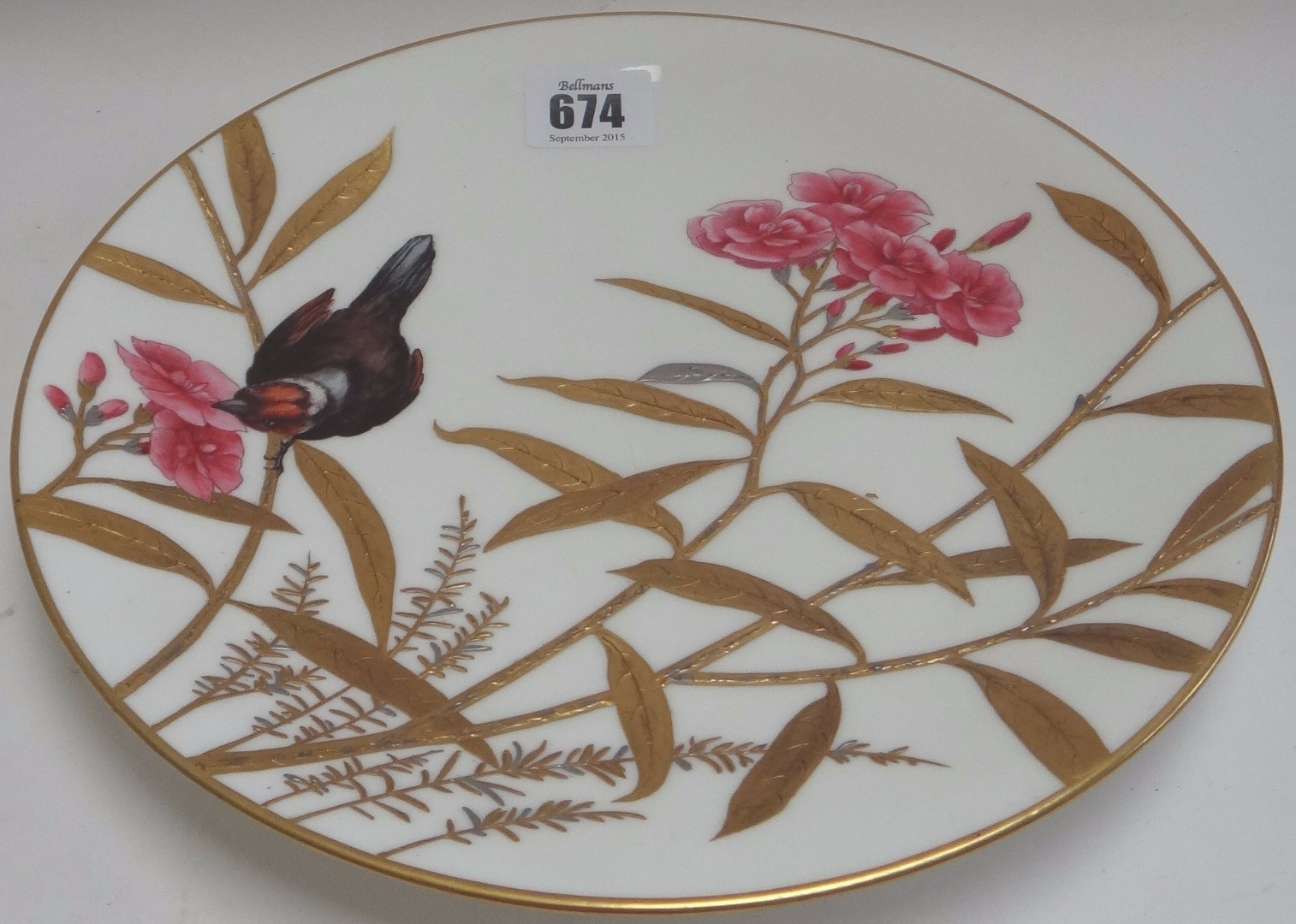 Appraisal: A Minton porcelain plate late th century decorated with a