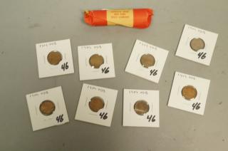 Appraisal: Roll VDB Pennies Plus in holders Cent Roll VDB Pennies