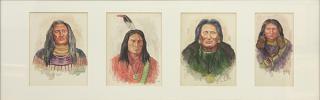 Appraisal: Olaf Carl Seltzer set of four watercolors lot of Olaf