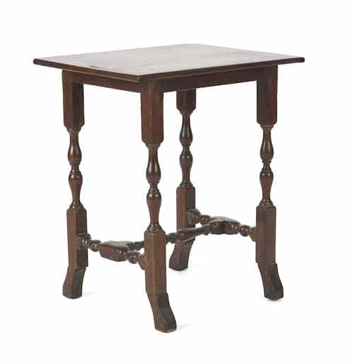 Appraisal: William Mary walnut table mid th c h w Provenance