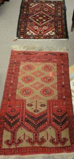 Appraisal: Two Oriental throw rugs ' x ' and ' x