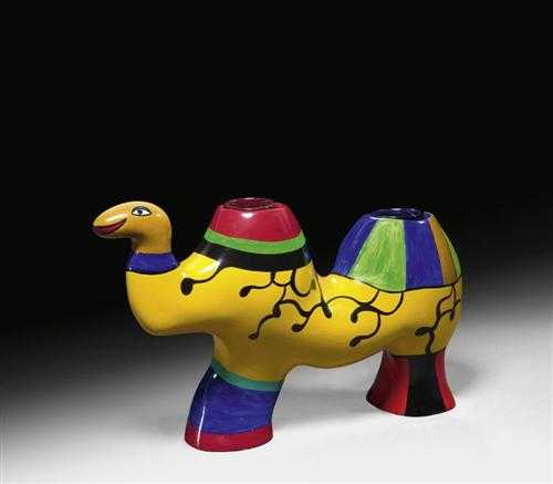 Appraisal: SAINT PHALLE NIKI DE Le chameau Painted polyester Two small