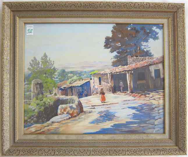 Appraisal: ARTHUR ALEXANDER SELANDER PASTEL GOUACHE Oregon - A Mexican village