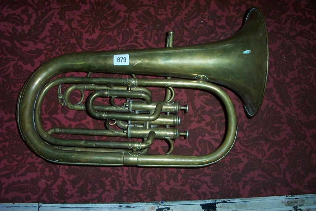 Appraisal: A brass tuba by Henry Keat Sons of London inscribed