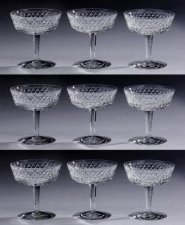 Appraisal: Waterford crystal champagne or dessert coups Set of Waterford crystal